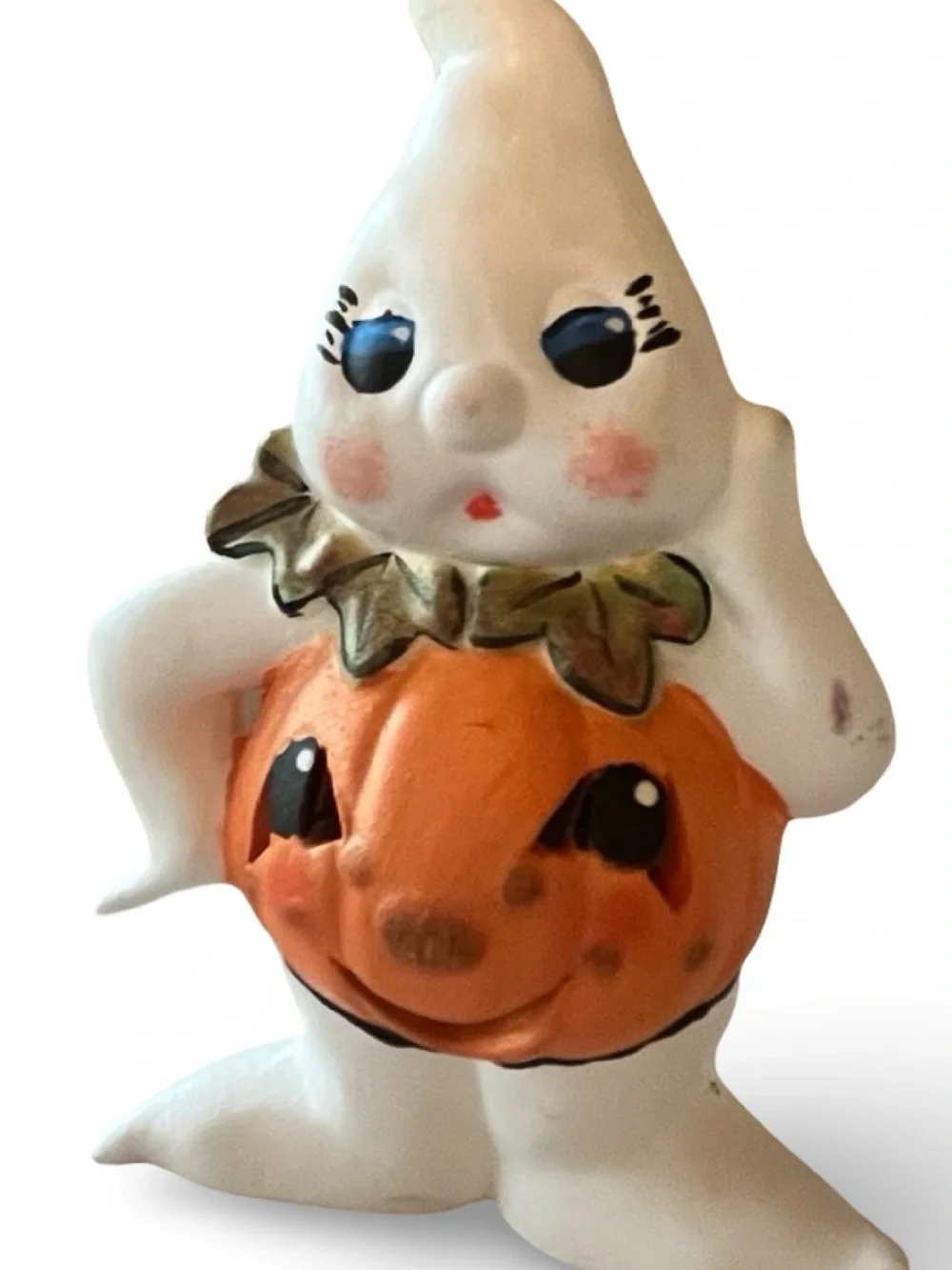 Vintage Pumpkin Belly Ghost Figurines Halloween Decor